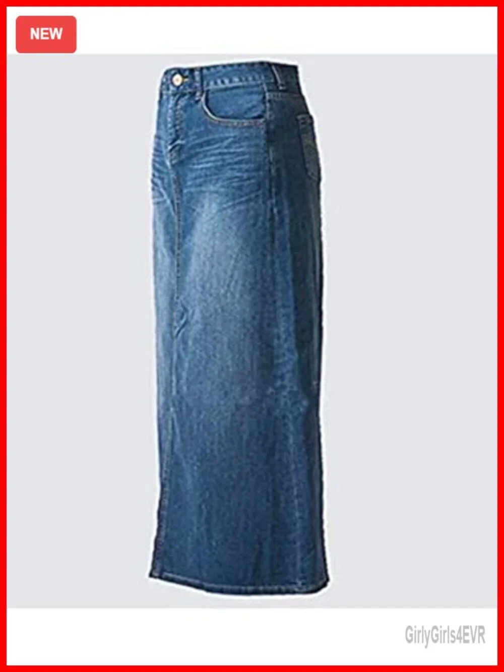 Women's Maxi Pencil Jean Skirt High Waisted A-Line Long Denim Cotton Skirt